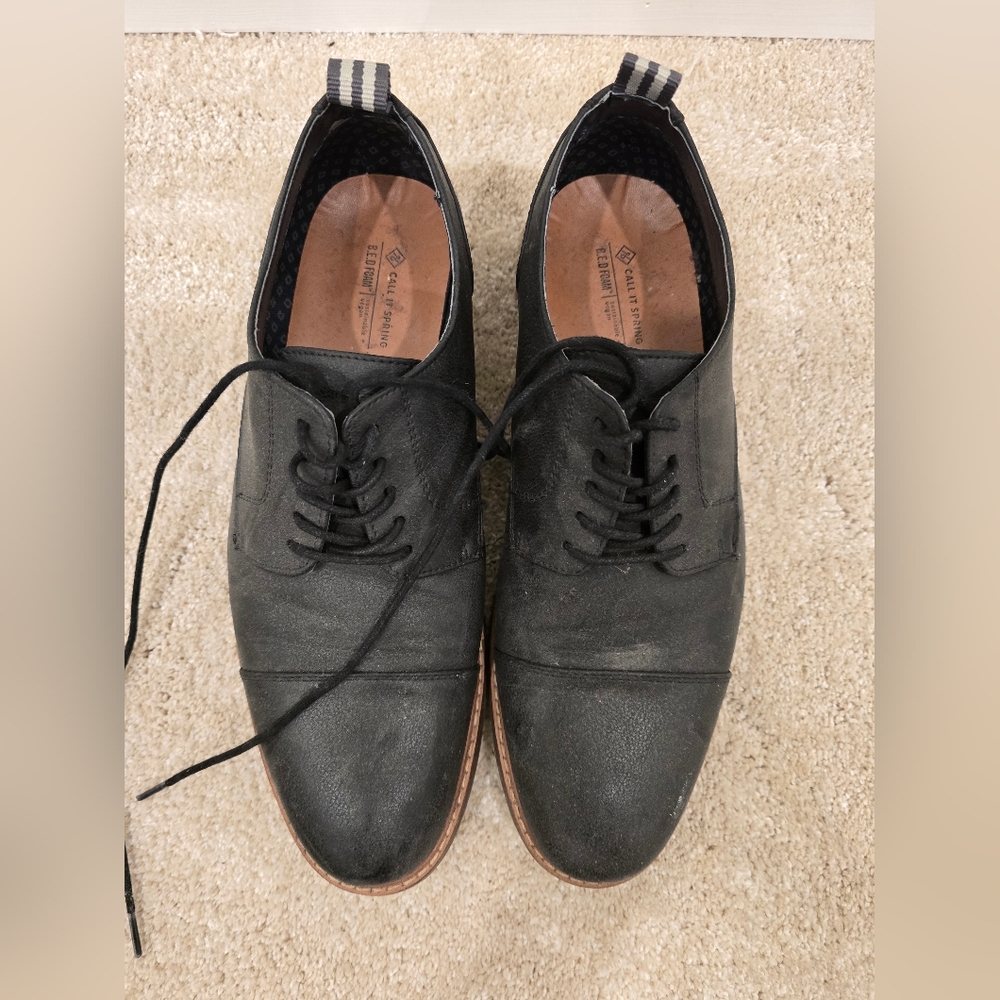 Call It Spring Black Oxford Dress Shoes